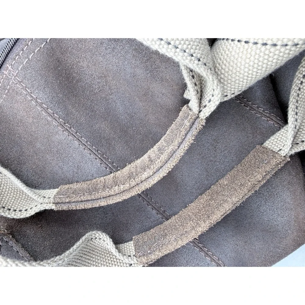 National Geographic Explorer Brown Suede Khaki Canvas Trim Duffel Bag NEW